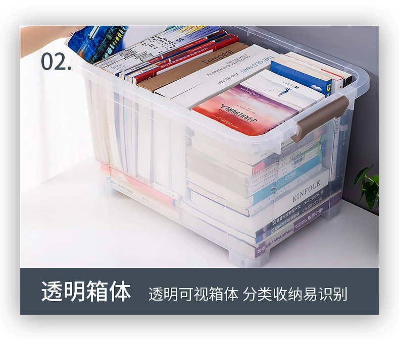 8092 Durable PP Plastic Storage Box with Strong Buckle & Convenient Lid Multi-Purpose Sundries Storage Boxes Bins