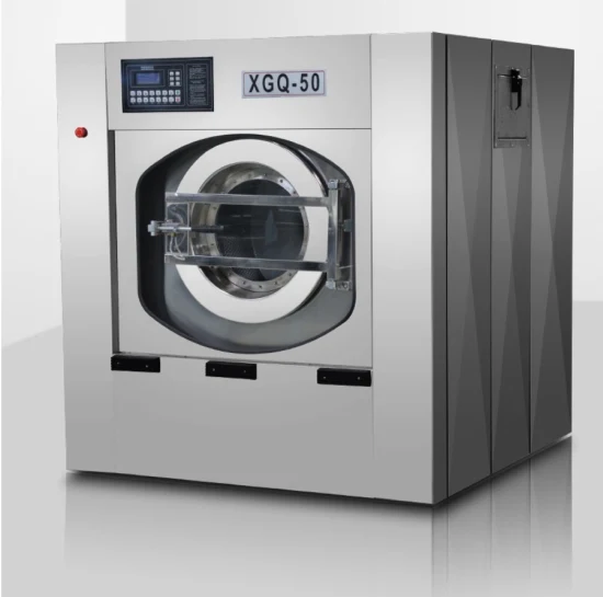 50-kg-Edelstahl-CE-zertifizierte kommerzielle und industrielle automatische, hocheffiziente On-Premise-Wäschewaschmaschine für Hotels, Schulen und Bekleidungsgeschäfte